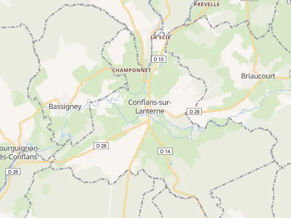 Plan de Conflans-sur-Lanterne