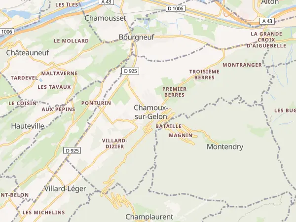 Plan de Chamoux-sur-Gelon