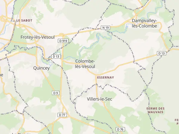 Plan de Colombe-lès-Vesoul