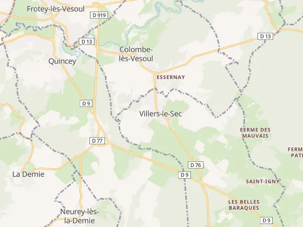 Plan de Villers-le-Sec