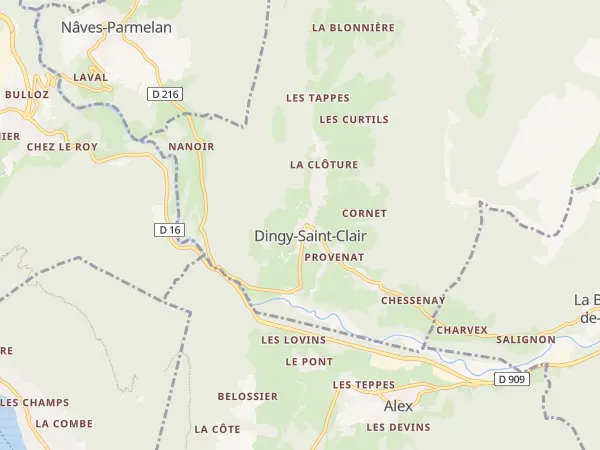 Plan de Dingy-Saint-Clair