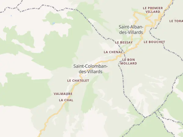 Plan de Saint-Colomban-des-Villards