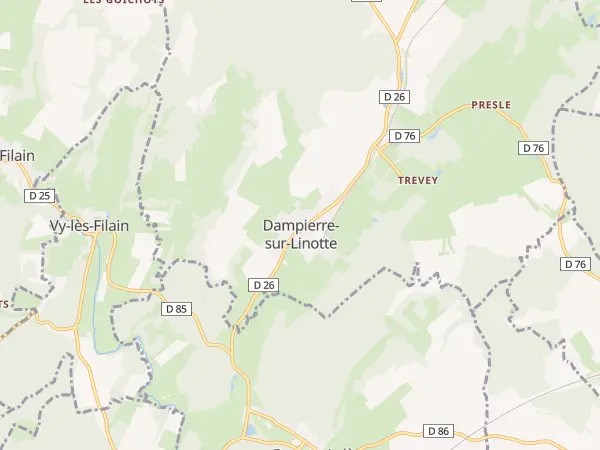 Plan de Dampierre-sur-Linotte