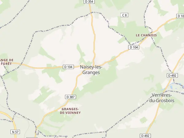 Plan de Naisey-les-Granges