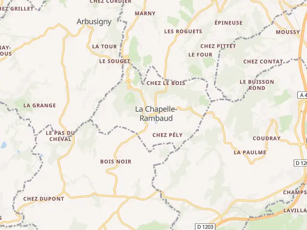 Plan de La Chapelle-Rambaud