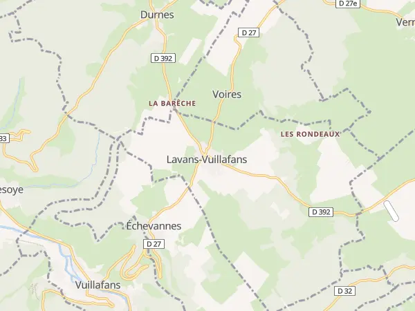 Plan de Lavans-Vuillafans