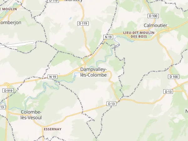 Plan de Dampvalley-lès-Colombe