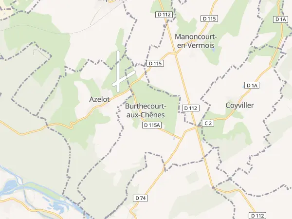 Plan de Burthecourt-aux-Chênes