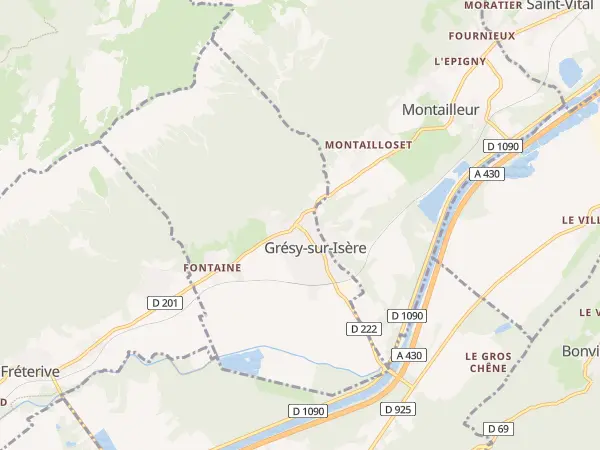 Plan de Grésy-sur-Isère