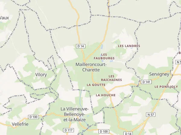 Plan de Mailleroncourt-Charette