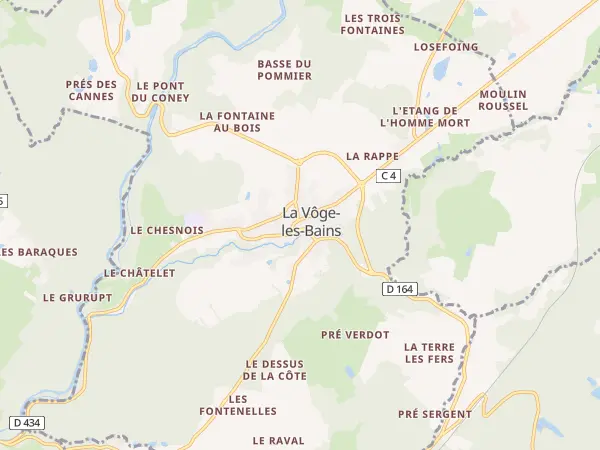 Plan de La Vôge-les-Bains