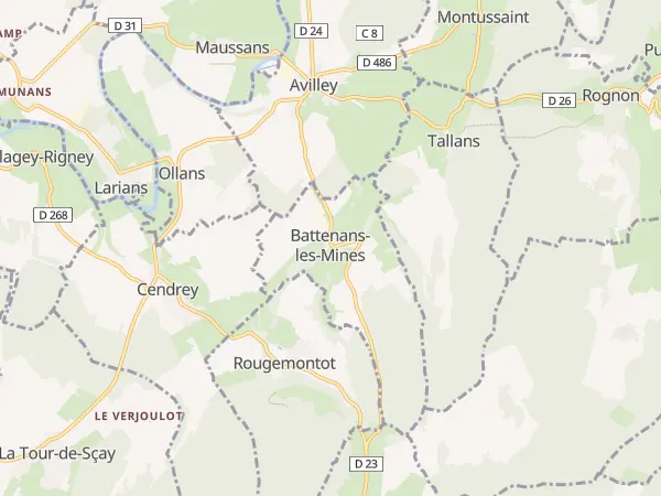 Plan de Battenans-les-Mines