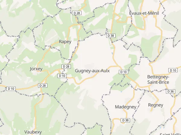 Plan de Gugney-aux-Aulx