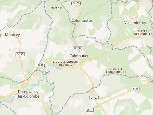 Plan de Calmoutier