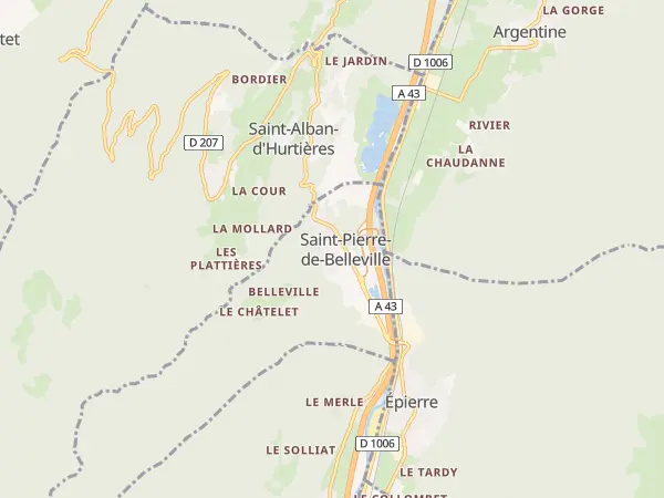 Plan de Saint-Pierre-de-Belleville