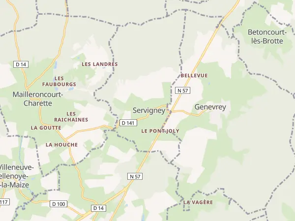 Plan de Servigney
