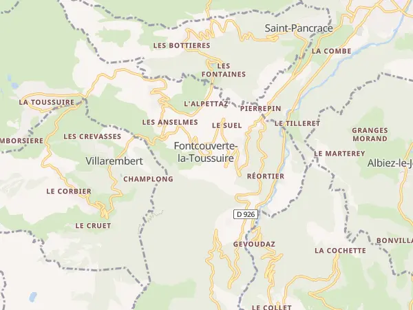 Plan de Fontcouverte-la-Toussuire