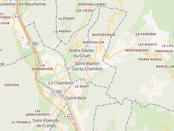 Plan de Saint-Martin-sur-la-Chambre