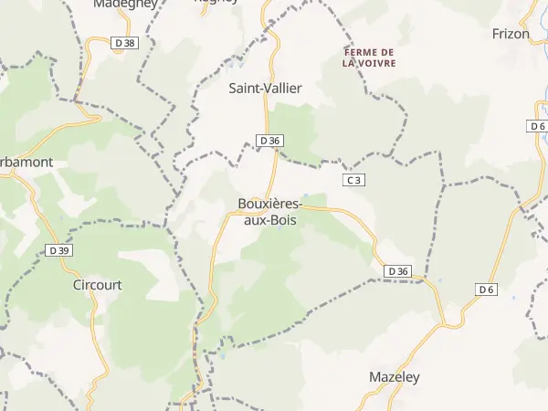 Plan de Bouxières-aux-Bois