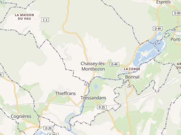 Plan de Chassey-lès-Montbozon