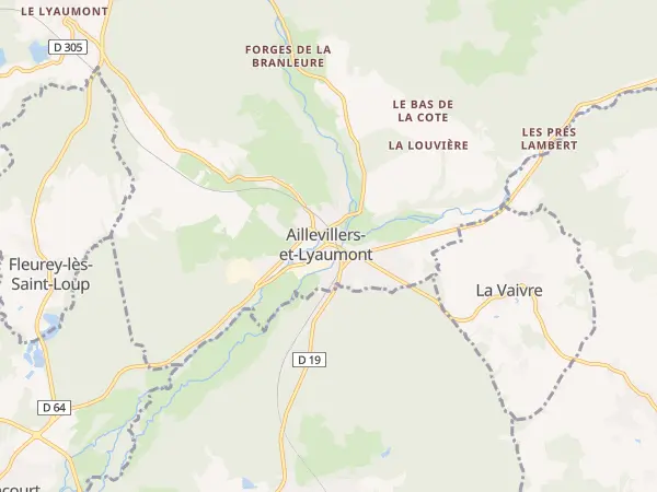 Plan de Aillevillers-et-Lyaumont