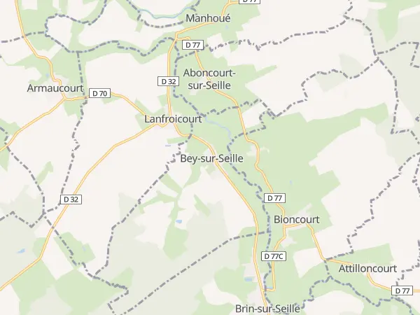 Plan de Bey-sur-Seille