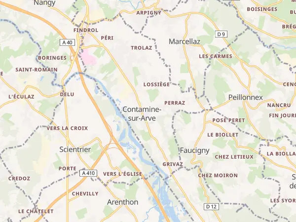 Plan de Contamine-sur-Arve