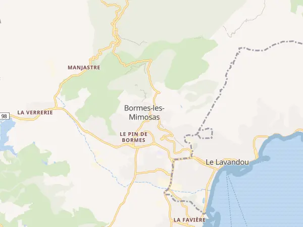 Plan de Bormes-les-Mimosas
