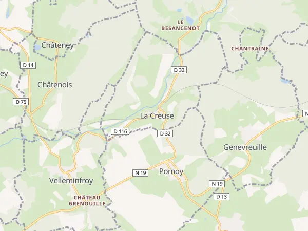 Plan de La Creuse