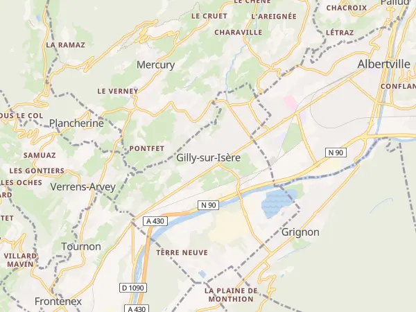 Plan de Gilly-sur-Isère