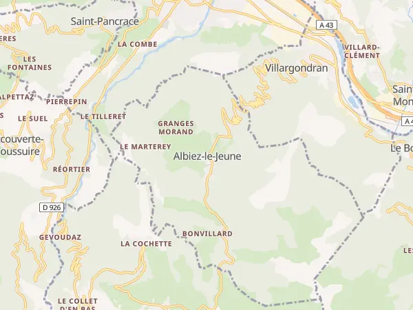 Plan de Albiez-le-Jeune