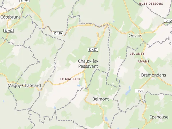Plan de Chaux-lès-Passavant