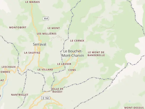 Plan du Bouchet-Mont-Charvin