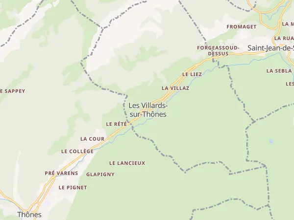 Plan des Villards-sur-Thônes