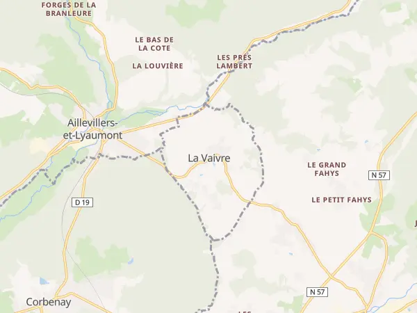 Plan de La Vaivre