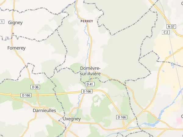Plan de Domèvre-sur-Avière