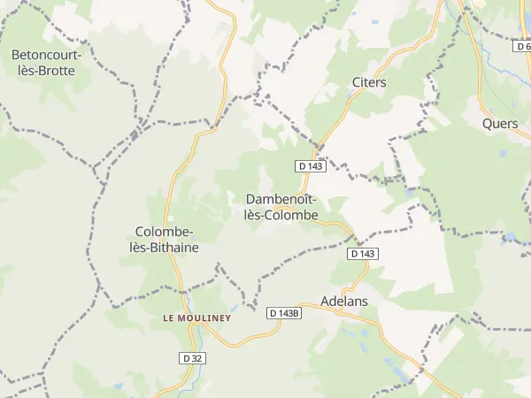 Plan de Dambenoît-lès-Colombe