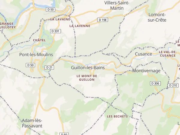 Plan de Guillon-les-Bains