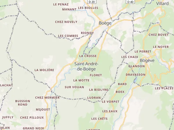 Plan de Saint-André-de-Boëge