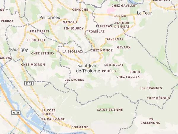 Plan de Saint-Jean-de-Tholome