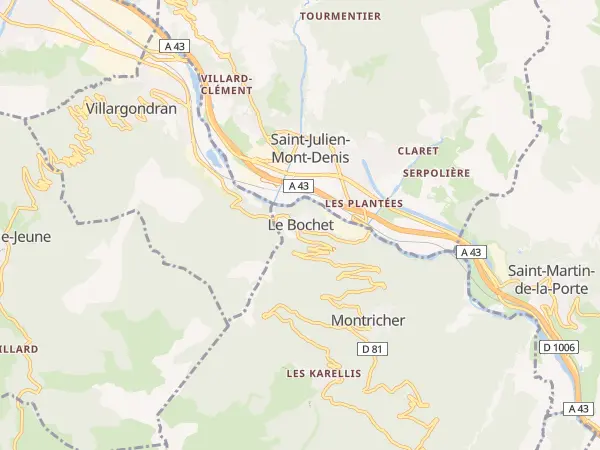 Plan de Montricher-Albanne