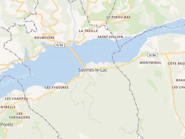 Plan de Savines-le-Lac