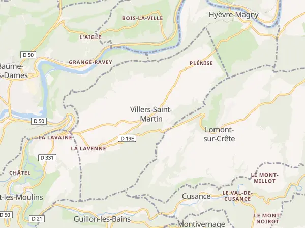 Plan de Villers-Saint-Martin