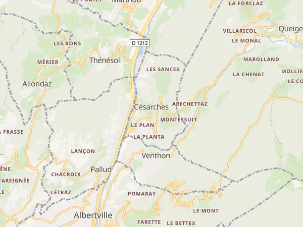 Plan de Césarches