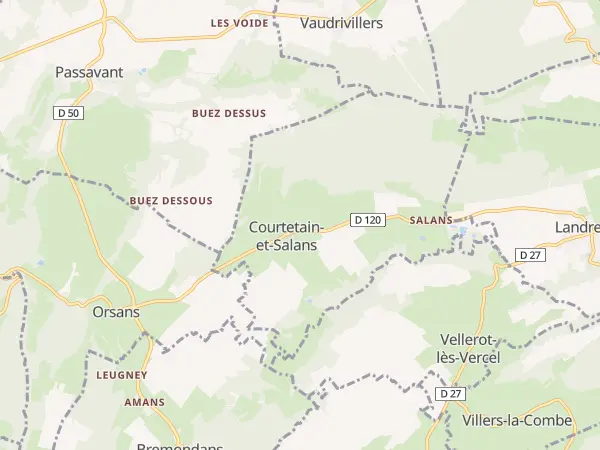 Plan de Courtetain-et-Salans
