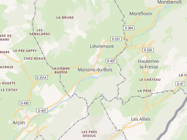 Plan de Maisons-du-Bois-Lièvremont