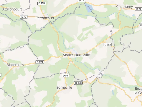 Plan de Moncel-sur-Seille