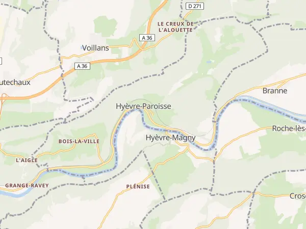 Plan de Hyèvre-Paroisse