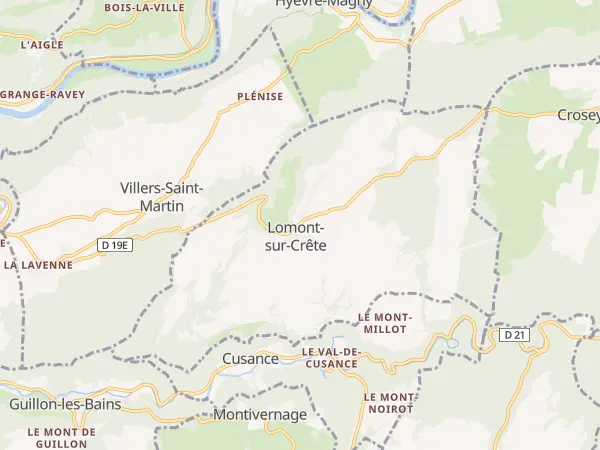 Plan de Lomont-sur-Crête