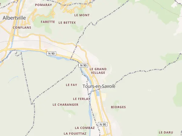 Plan de Tours-en-Savoie